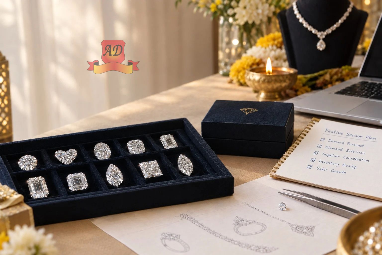 How Jewellery Manufacturers Create Festive Diamond Stock